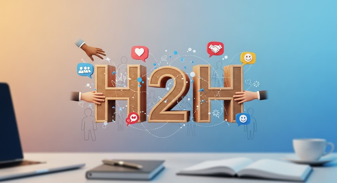 Capa de Marketing H2H: O Que Significa Human to Human e Por Que Ele é Crucial para Sua Marca